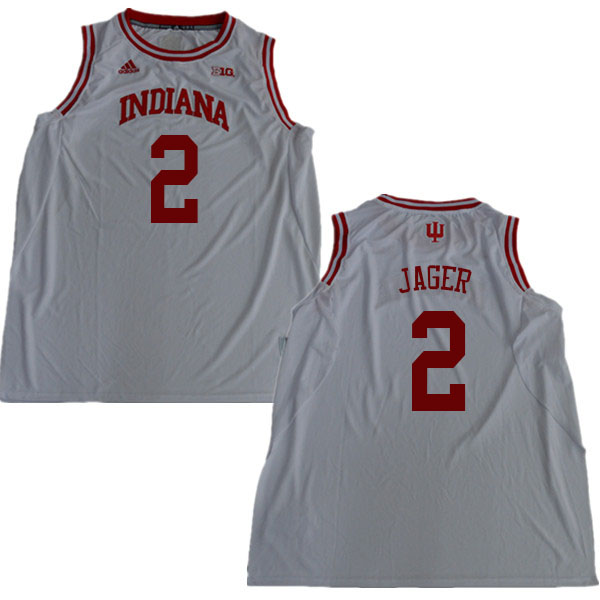 Men #2 Johnny Jager Indiana Hoosiers College Basketball Jerseys Sale-White - Click Image to Close